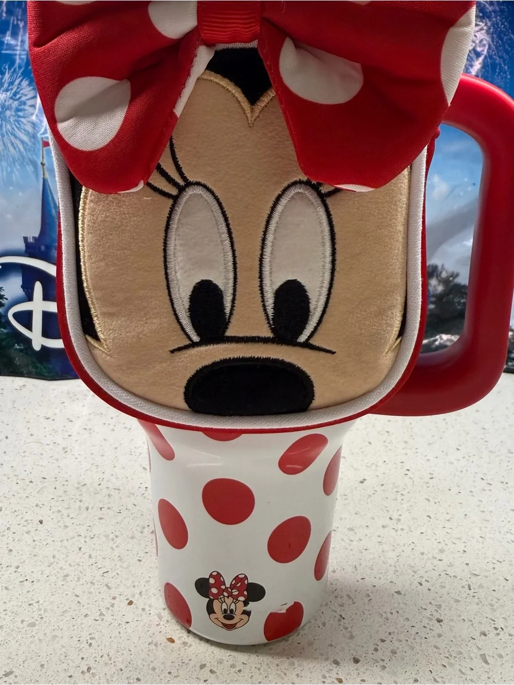 New 2026 Minnie Mouse 30oz Stainless Steel Travel Tumbler & Straw & Zip Case